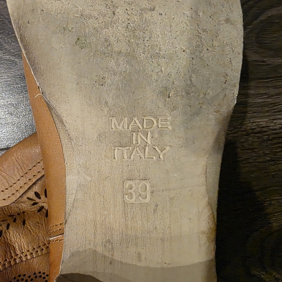 Women's Over the Knee Leather Boots - Tan Made in Italy - Picture 3 of 4